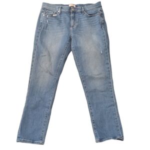 Loft distressed modern demi crop jeans size 6